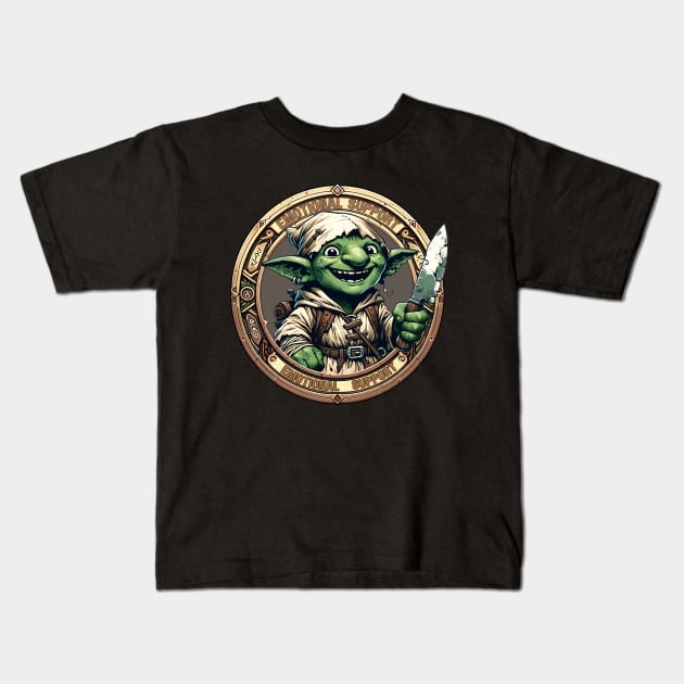 Emotional Support Goblin Badge Kids T-Shirt by OddHouse